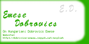 emese dobrovics business card